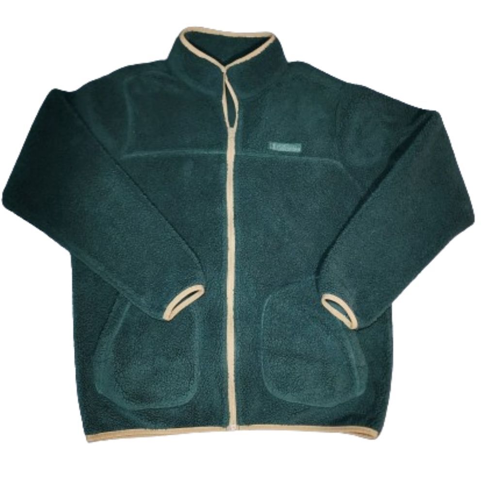Columbia Rugged Ridge Sherpa Fleece Size Large Forest Green Hiking Travel Jacket - Picture 6 of 6